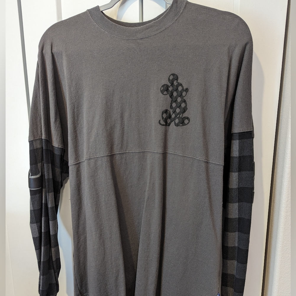 Disneyland Gray Check Plaid Spirit Jersey Size  S